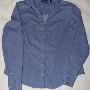 Avenue Casual Blue Button Down Shirt